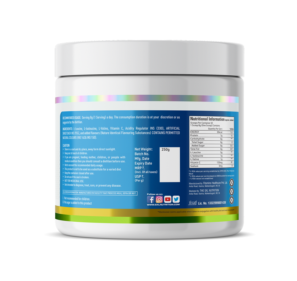 BCAA | 7g BCAAs Per Serving | 250g - Image 2