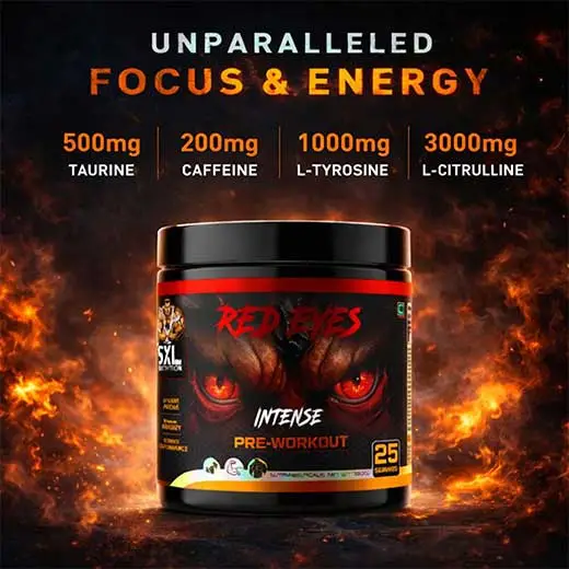 Red Eyes Intense Pre Workout | Explosive Energy & Focus | 250gm - Image 4