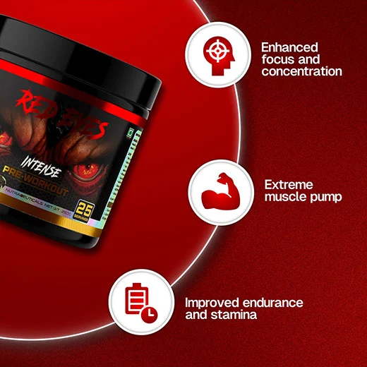 Red Eyes Intense Pre Workout | Explosive Energy & Focus | 250gm - Image 5